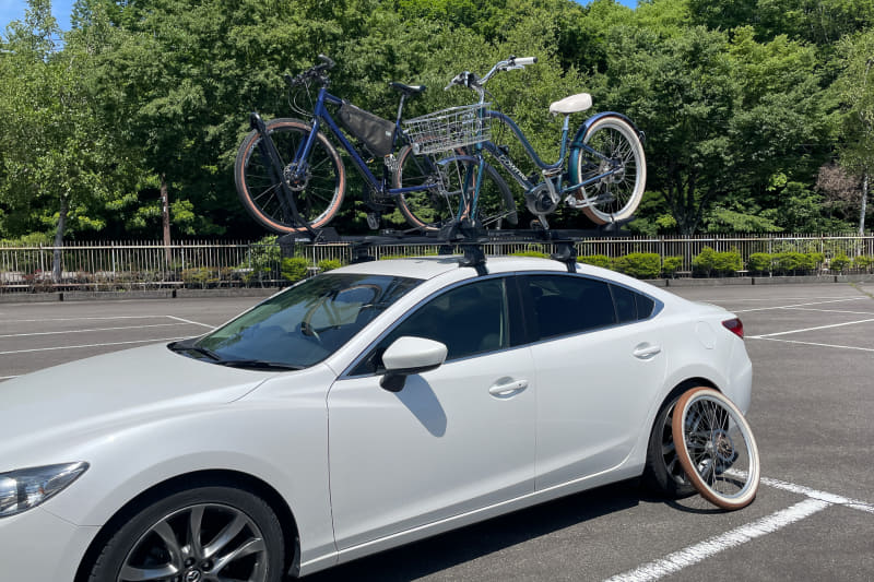 外した前輪をうっかり置き忘れないように注意したい