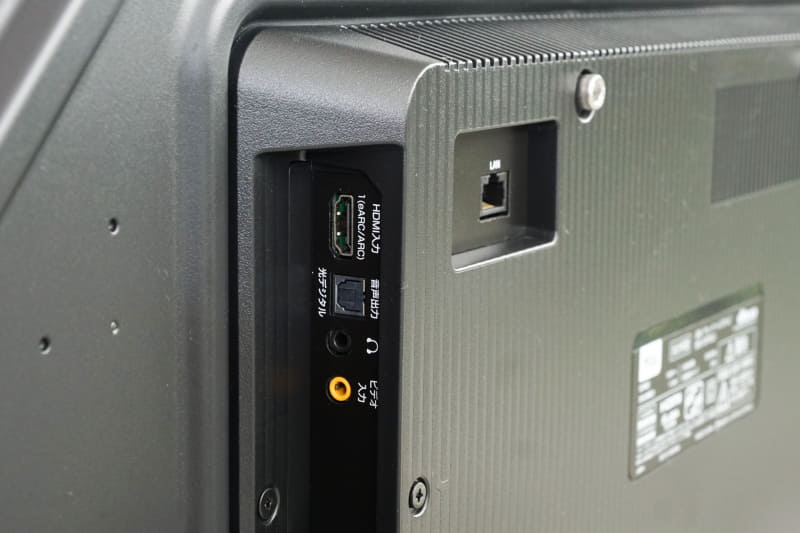 テレビ背面にあるHDMI入力ポートに接続する		テレビのHDMI入力などの各種ポート