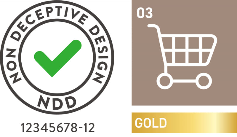 購入前最終確認画面に表示する認定マーク