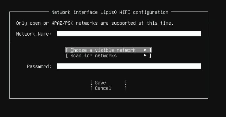 SSIDを選択し、パスワードを入力する