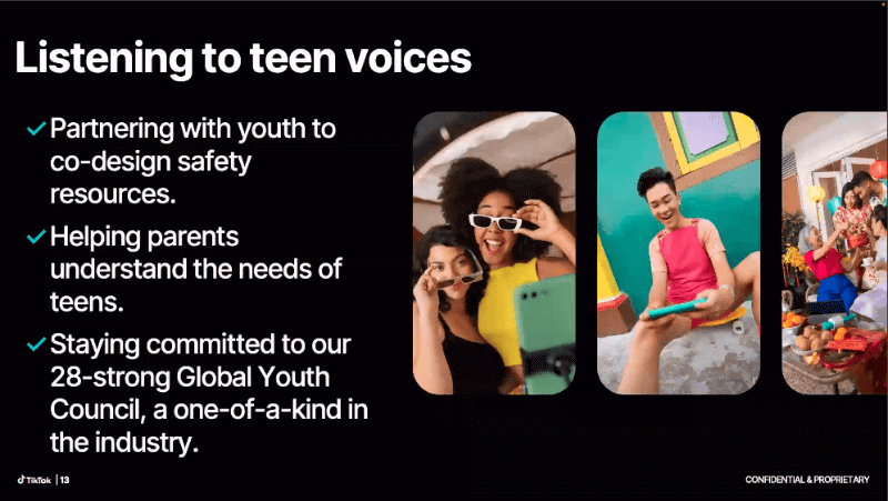 若い世代と協力して安全のためのリソースを共同設計する、親が10代のニーズを理解することを手助けするなどの取り組みをしている