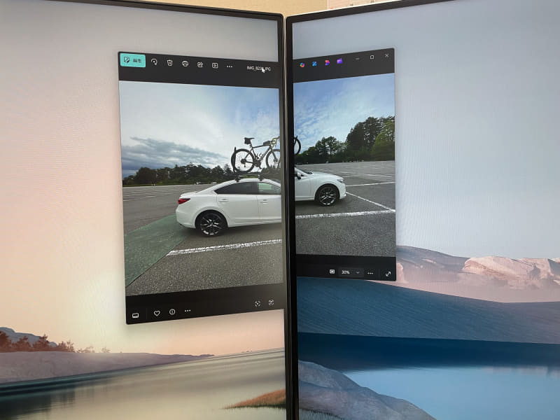 ディスプレイ間で移動しても途中で大きくなったり小さくなったりしないのがいい