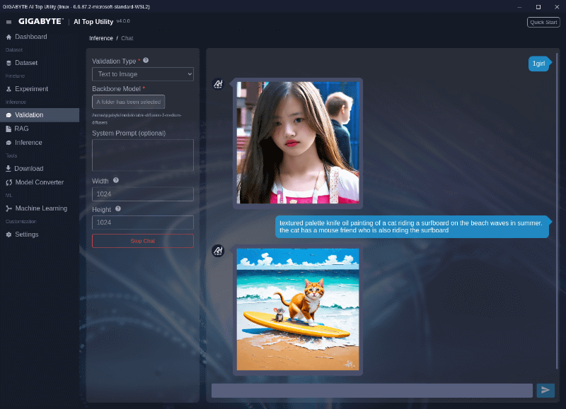 AI TOP Utility による画像生成の例