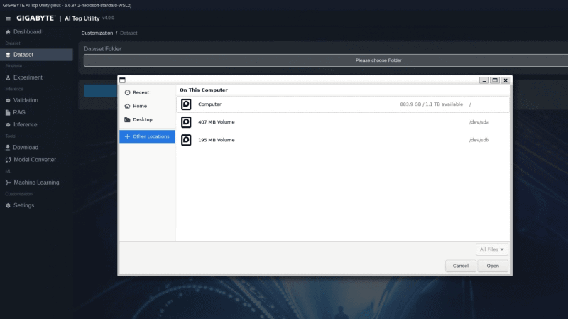 実行中のタスクやCPUやGPUの負荷状況も表示される