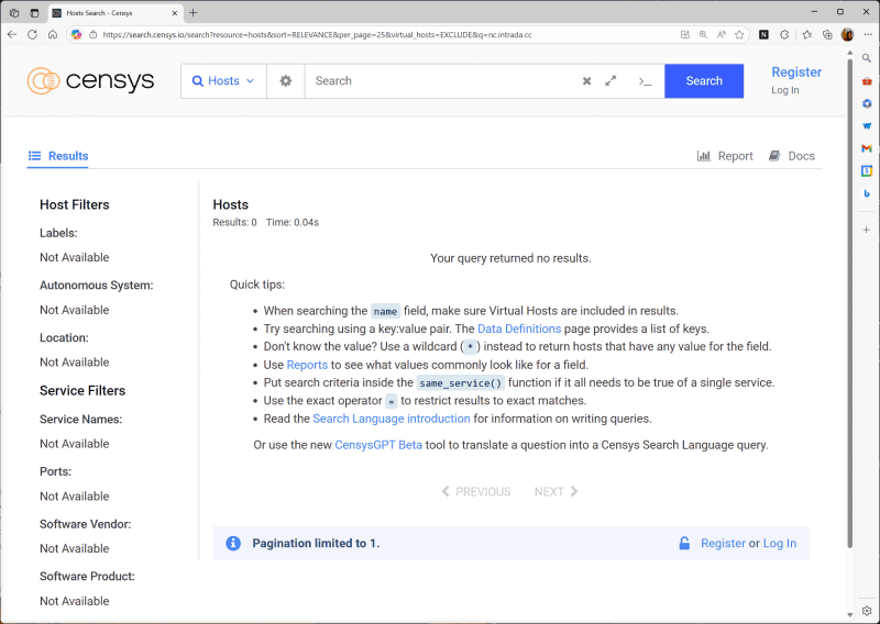 この画面が表示された場合は情報は登録されていない