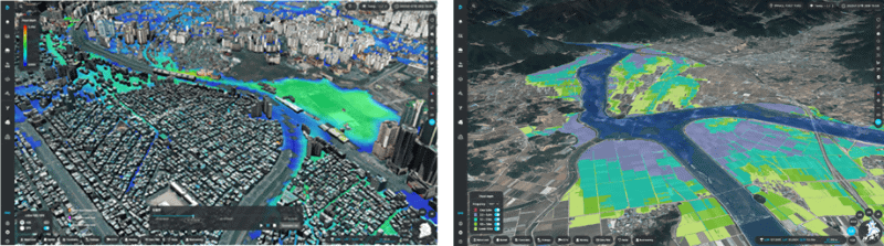 水害危険エリアの予測・可視化 イメージ