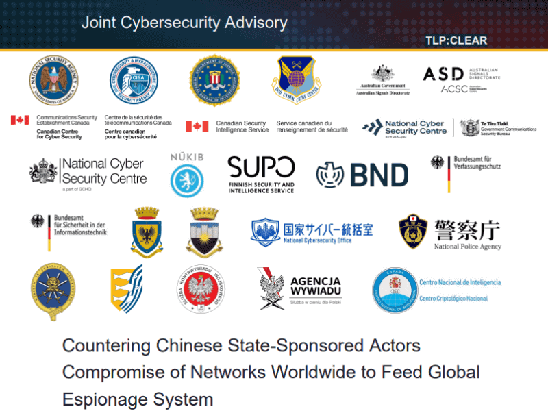 「<a href="https://media.defense.gov/2025/Aug/22/2003786665/-1/-1/0/CSA_COUNTERING_CHINA_STATE_ACTORS_COMPROMISE_OF_NETWORKS.PDF" class="strong bn" target="_blank">Countering Chinese State-Sponsored Actors Compromise of Networks Worldwide to Feed Global Espionage System</a>」より