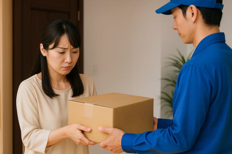 注文した覚えのない荷物が届いたら要注意！（生成AIで作成したイメージ画像です）
