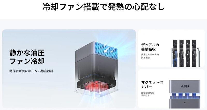 上部から吸気し、下部に排気する方式