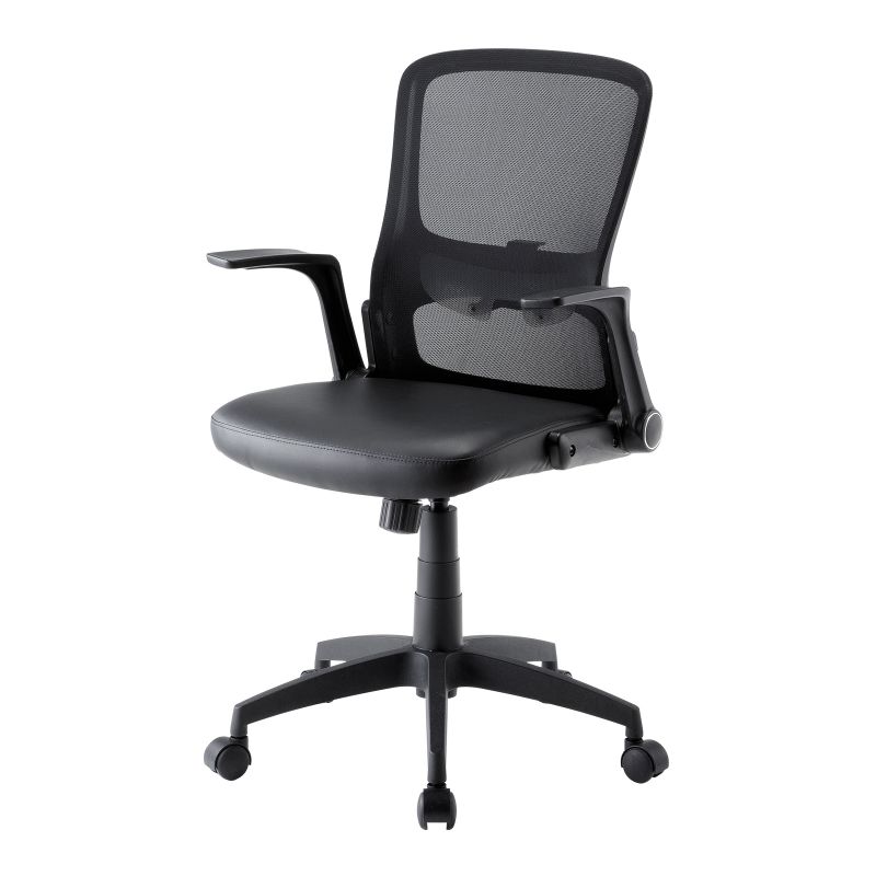 SNC-NET21BK（肘掛けあり、座面PUレザー素材）