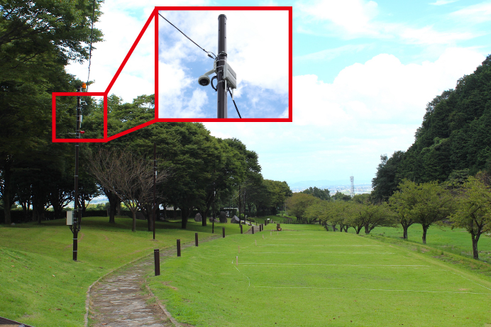 電柱に設置されたアクセスポイント「WAPM-1266WDPRA」