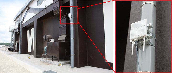 倉庫側に設置された「WAPM-1266WDPR」