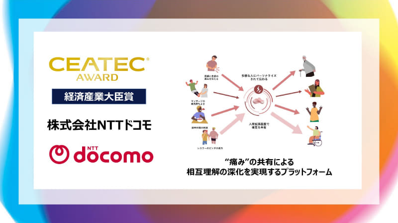 経済産業大臣賞を受賞したNTTドコモの「“痛み”の共有による相互理解の深化を実現するプラットフォーム」