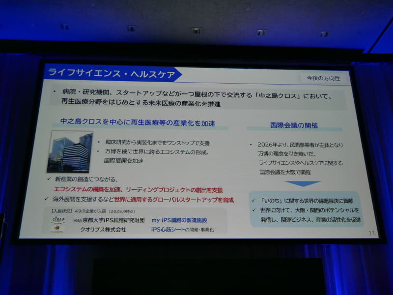 「中之島クロス」で未来医療の産業化を推進