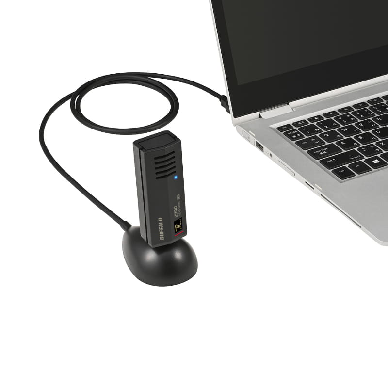 USB延長ケーブルを使用した卓上設置のイメージ