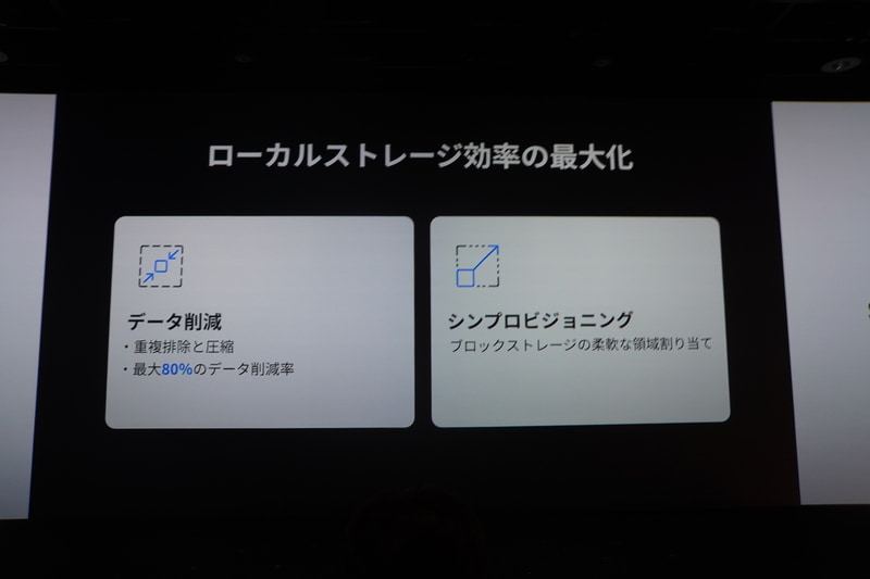 単体ストレージでのストレージ効率化機能