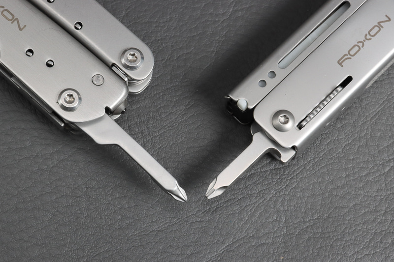 ドライバー比較。左がM2、右がM3。M2のほうが先端のドライバー部分が細くなっている