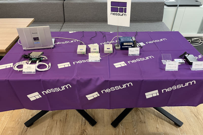 説明会場に展示されたNessum関連製品