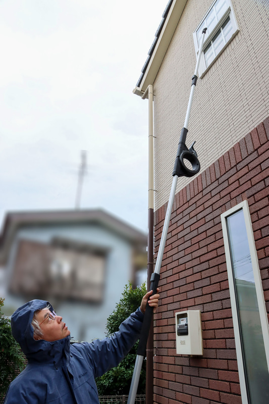 最長まで伸ばすとかなり長い。噴射する水の反動もあるし、取り回すのは結構大変