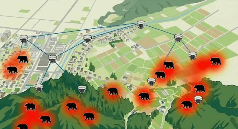 クマ検出網のイメージ