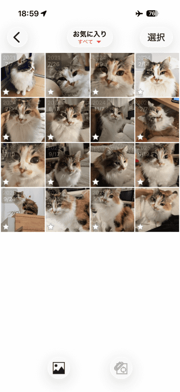 クリップも通常と同じようにサムネイル表示される