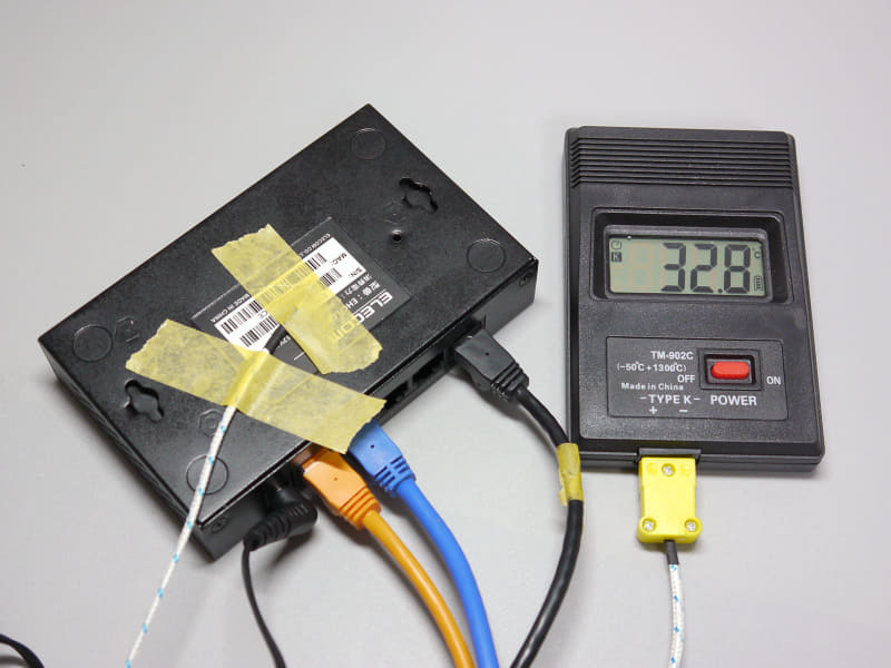 温度をチェック