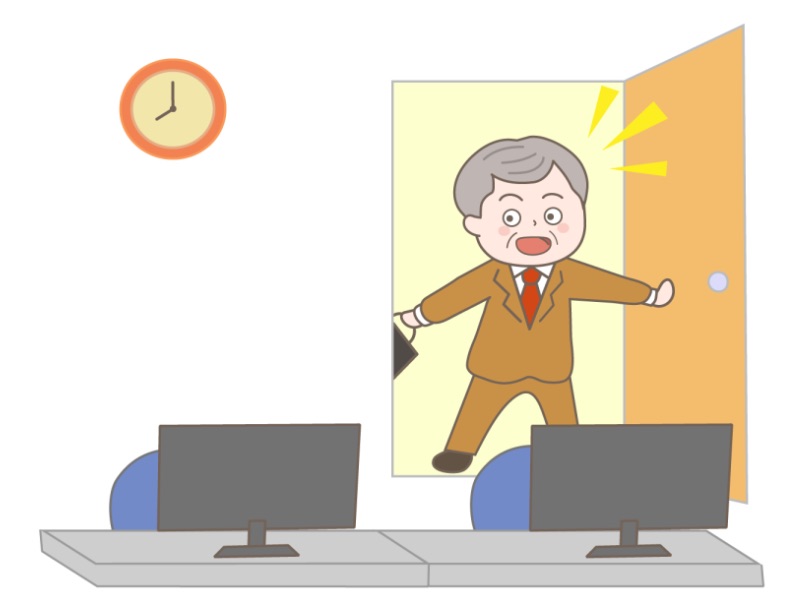 「部下は皆　オレの来る日に　テレワーク」