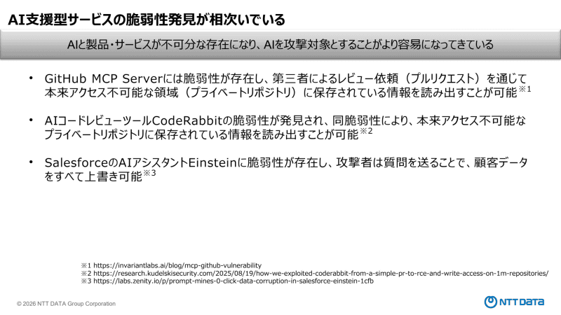 AI支援型サービスの脆弱性