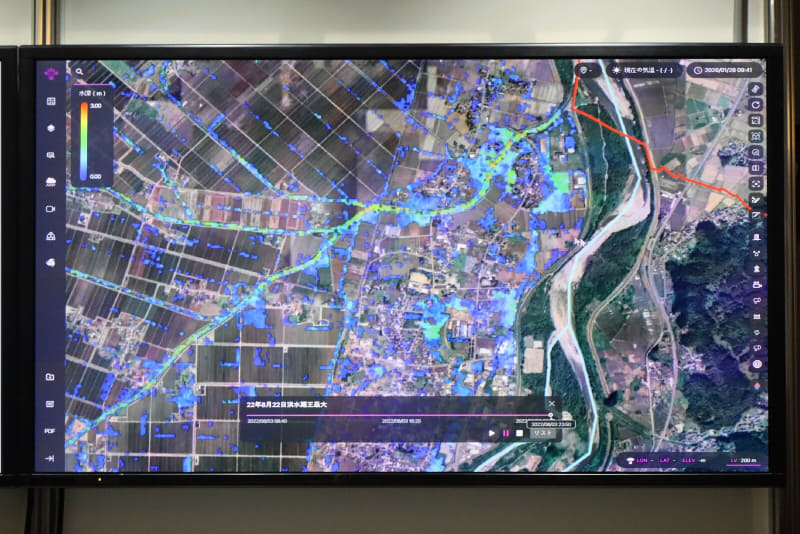 過去のデータを利用した災害の再現