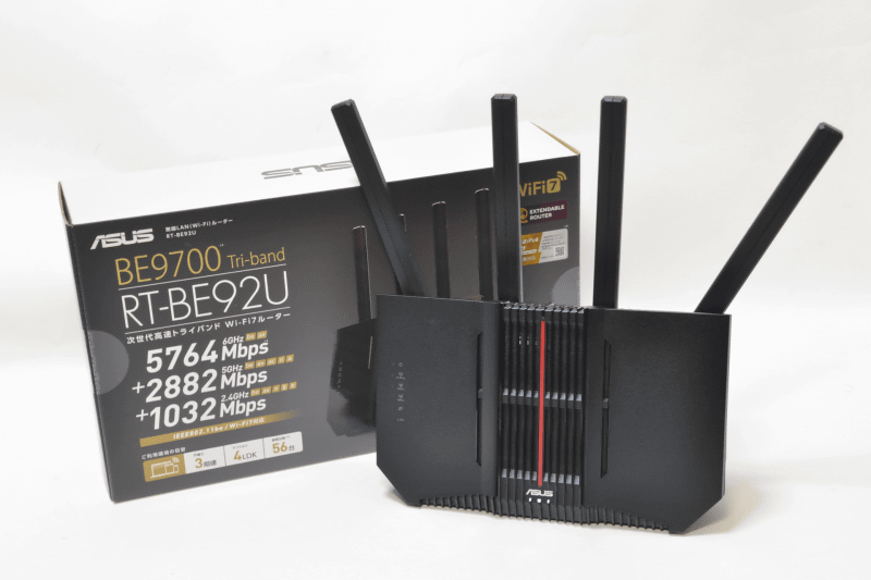 今回使用したASUS製Wi-Fiルーター「RT-BE92U」