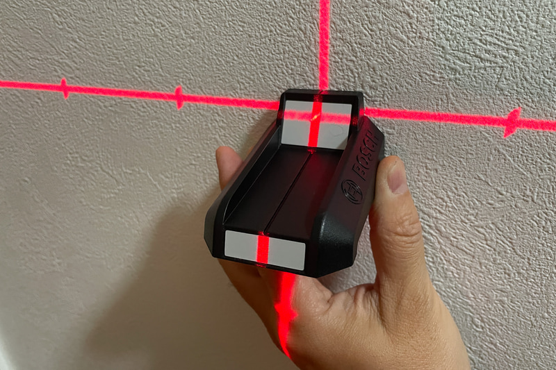 こんな感じになれば角度はOK、あとは位置が合うようにする