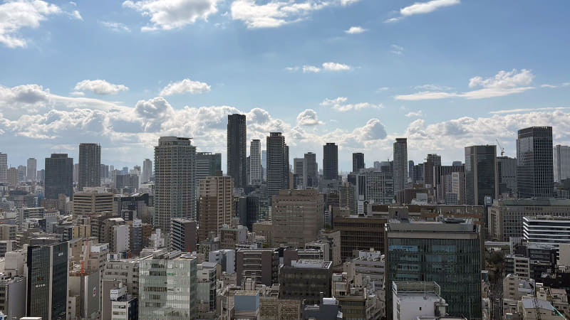 OC1屋上から見る大阪の街並み（写真提供：オプテージ）