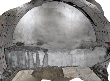 3DGSで生成したトンネル坑内の3Dモデル