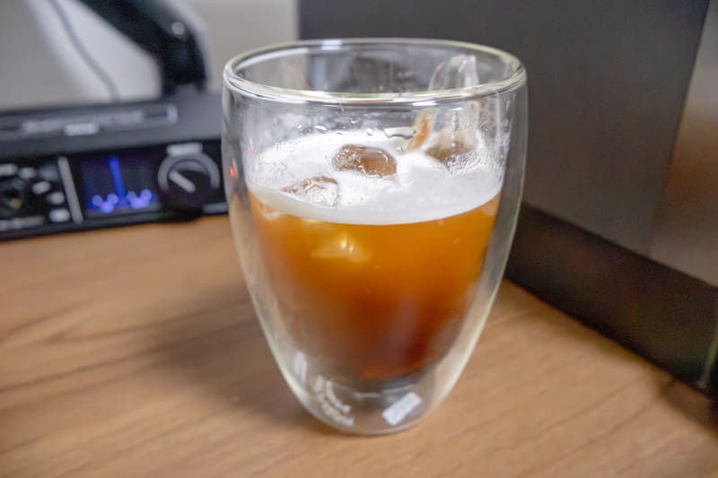 コールドブリュー。水出しコーヒーのすっきりとした味わいが楽しめる