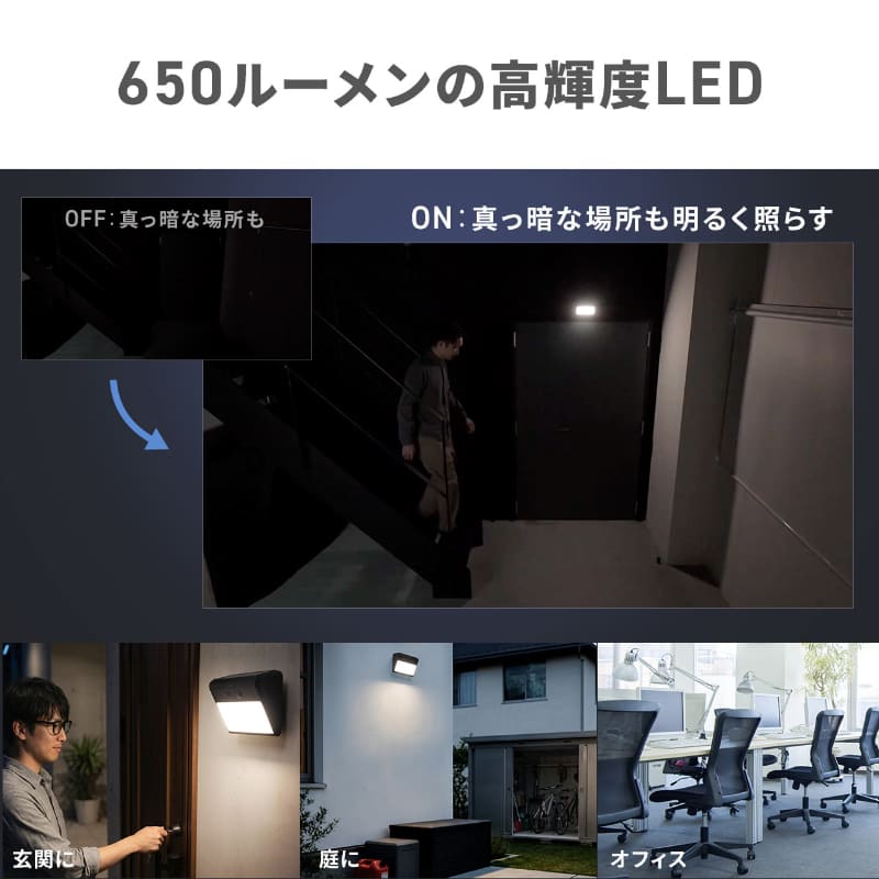 ライトは約650ルーメンのLEDを搭載