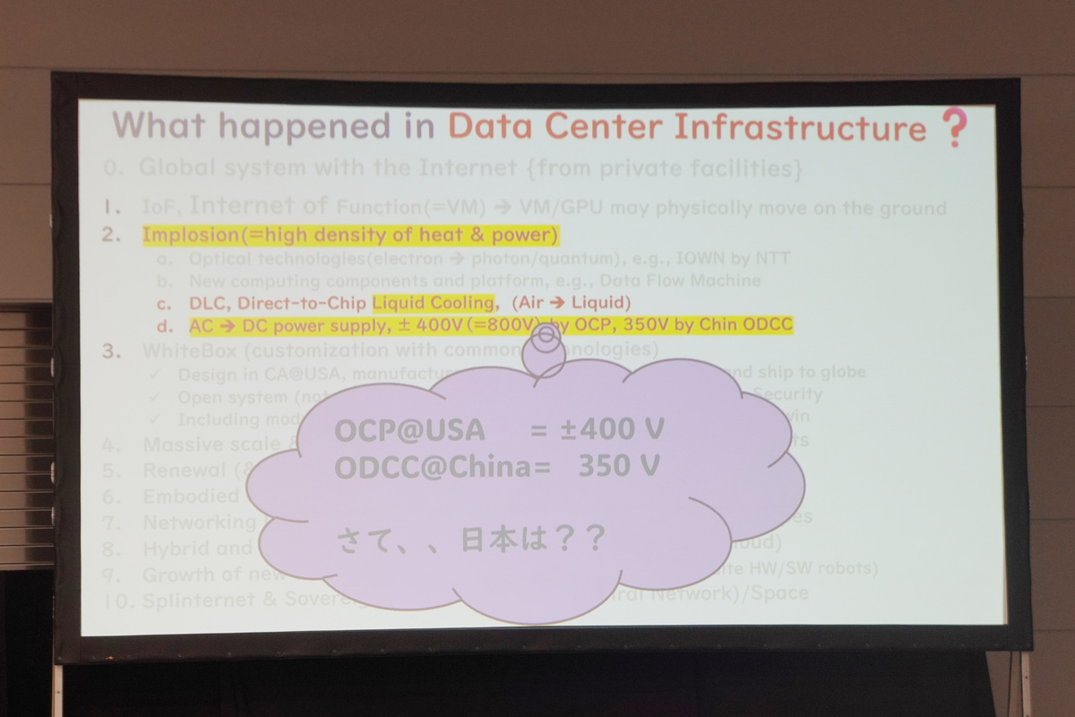 データセンターの巨大化・爆縮