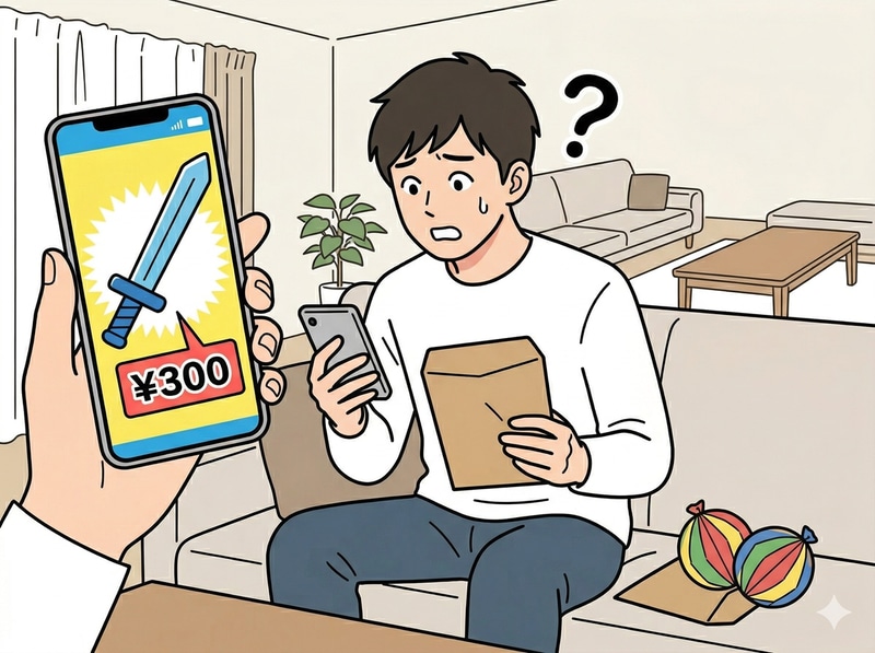 チャンバラごっこ用のおもちゃの剣を買ったら、紙風船が届きました……