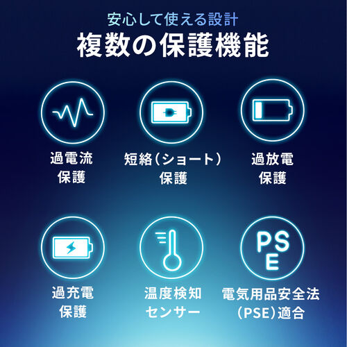 複数の保護機能を搭載する