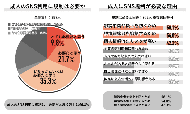 成人のSNS利用に規制は必要か／成人にSNS規制が必要な理由