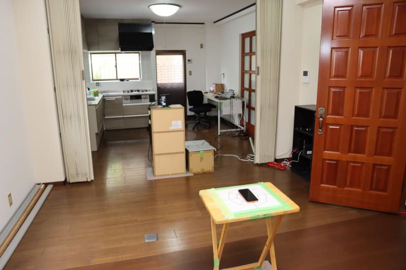 バッファローが実際に使用している検証環境（ここは3階建て住宅の1階部分）