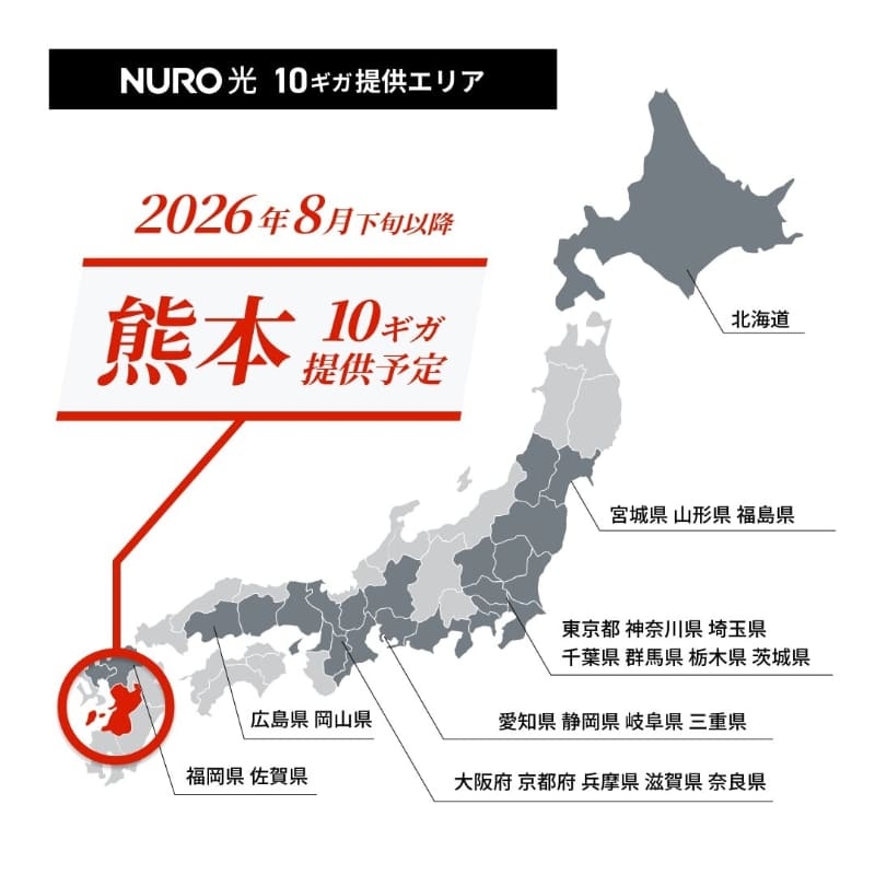 NURO 光 10ギガ提供エリア