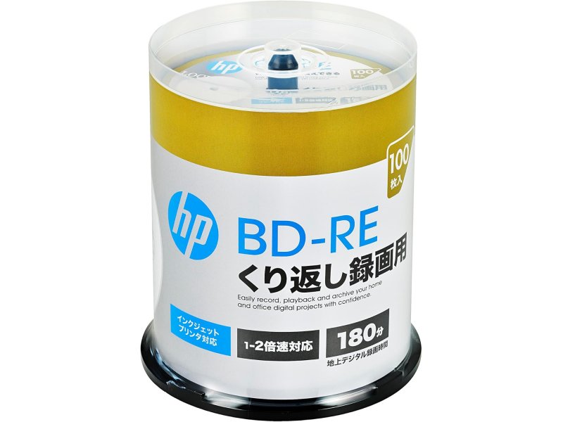 ヒューレット・パッカード BD-RE 25GB×100枚（繰り返し録画用）