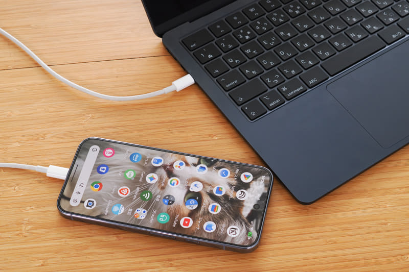 AndroidとMacをUSB Type-Cケーブルで接続する