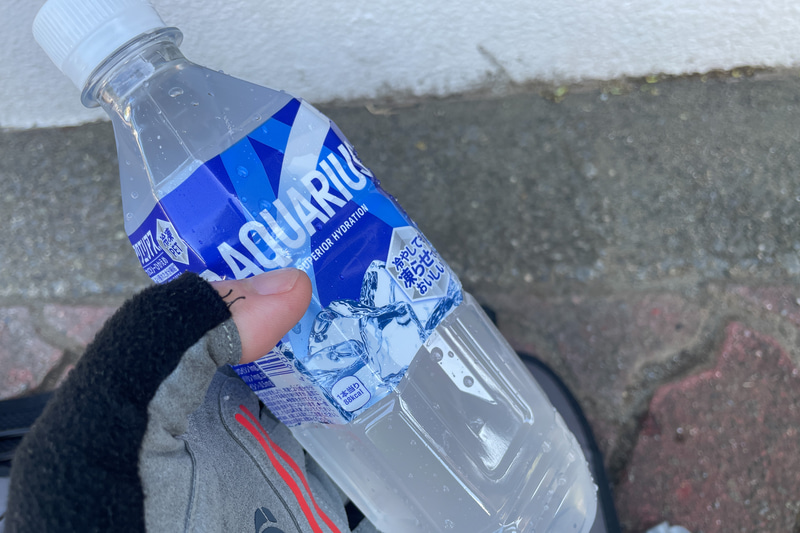 2時間経過。完全に氷はとけたがまだ少し冷たさが残る