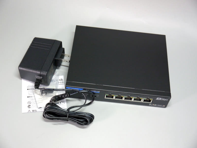 エレコムの10Gbps対応5ポートスイッチ「EHC-X05MA-HB」