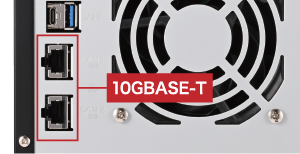 10GbE対応LAN端子を2ポート標準搭載