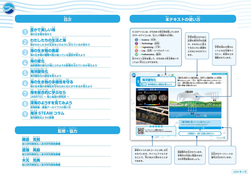 教材の例。教員のための「朱書編」なども用意されている