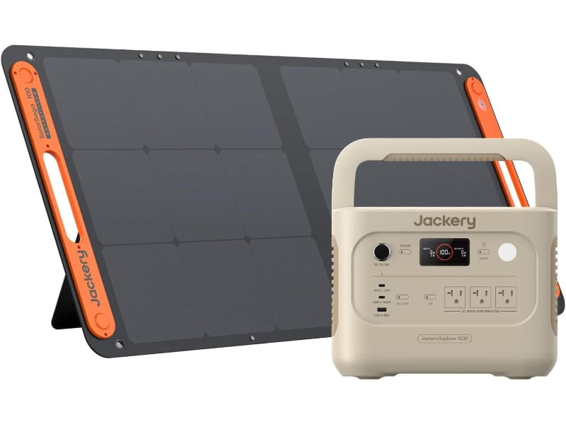 Jackery ポータブル電源 1000 New 100Wソーラーパネル×1（サンドゴールド）