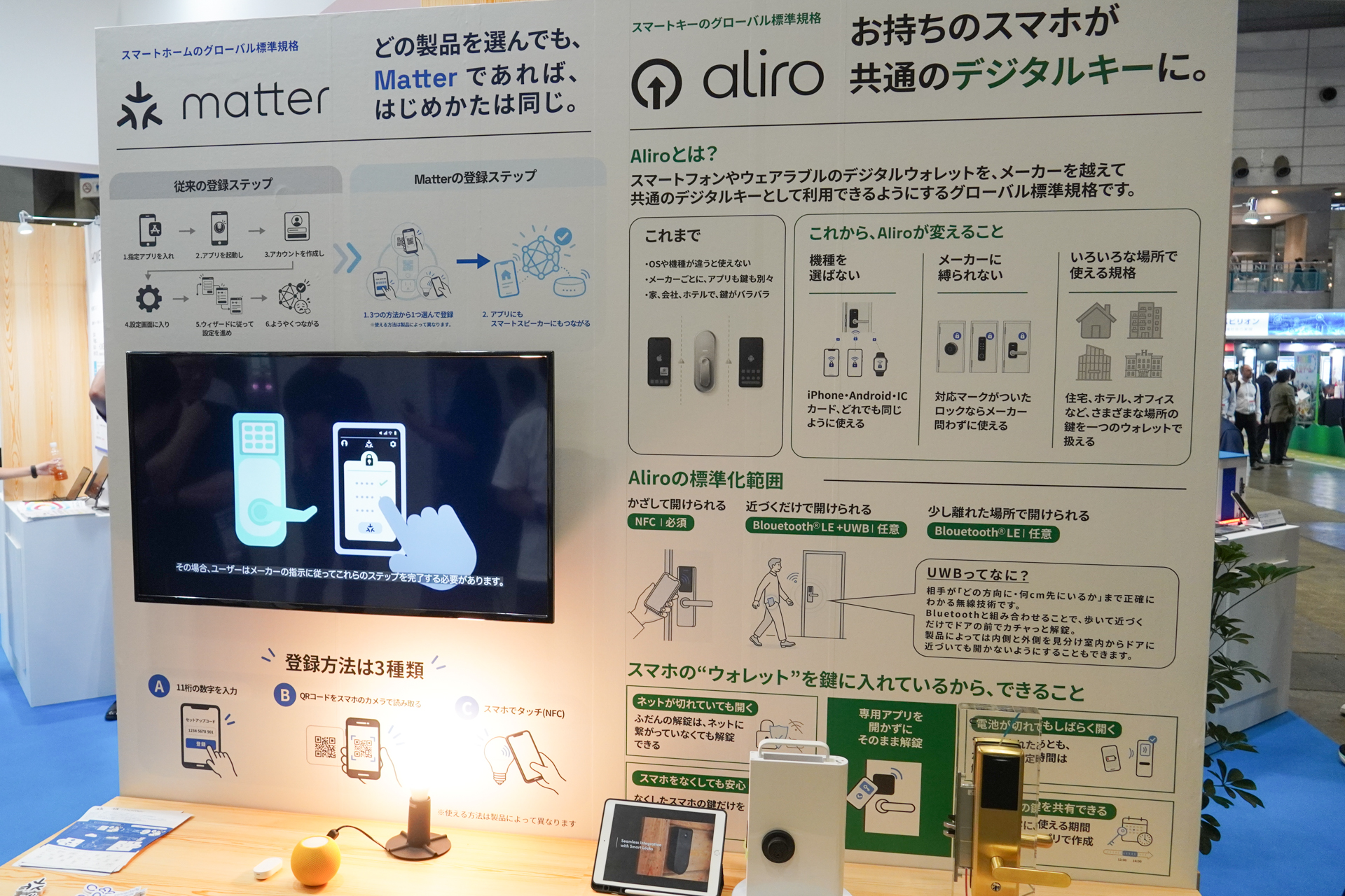 Matterとともに、次世代スマートキー標準規格「Aliro（アリロ）」も紹介