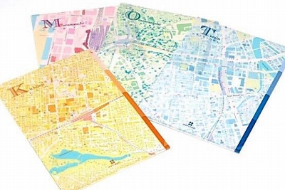 地図柄の文房具、ゼンリンが発売、ターゲットは女性、地図DBのレイヤー